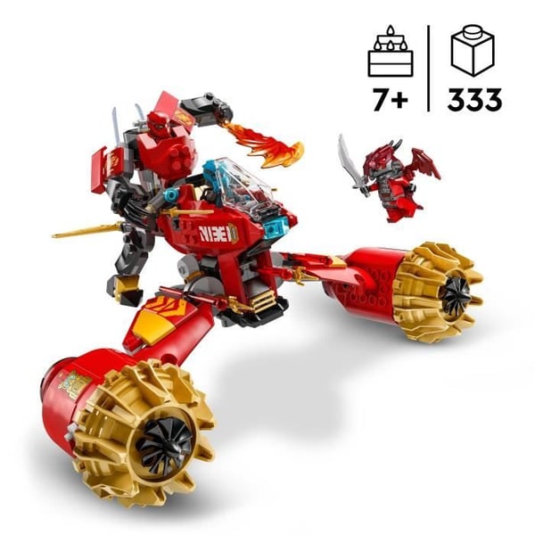 LEGO NINJAGO 71830 Kai's Robot Storm Bike - Byggleksak för pojkar