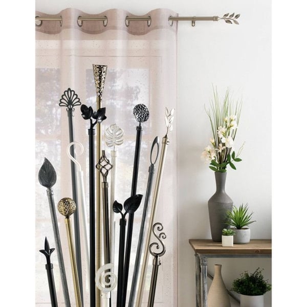 Förlängbar stång i komplett kit (120 till 210 cm) "Globa" - Globa Nickel