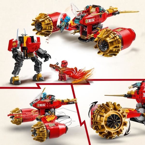LEGO NINJAGO 71830 Kai's Robot Storm Bike - Byggleksak för pojkar