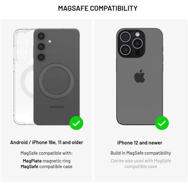 Mobiltelefonstøtte - FIXED - MagMate - Sugekopper - Vægbeslag - Magnetisk