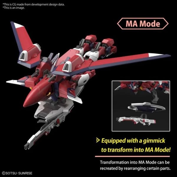 Maquette Gundam - Bandai - 244 Immortal Justice - HG 1/144 - 13cm - Röd