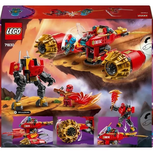 LEGO NINJAGO 71830 Kai's Robot Storm Bike - Byggleksak för pojkar
