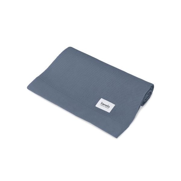 Bamboo baby blanket - LIONELO - 100% bambukott - 75 x 100 cm - Barnvagns filt - Hypoallergenisk - Blå