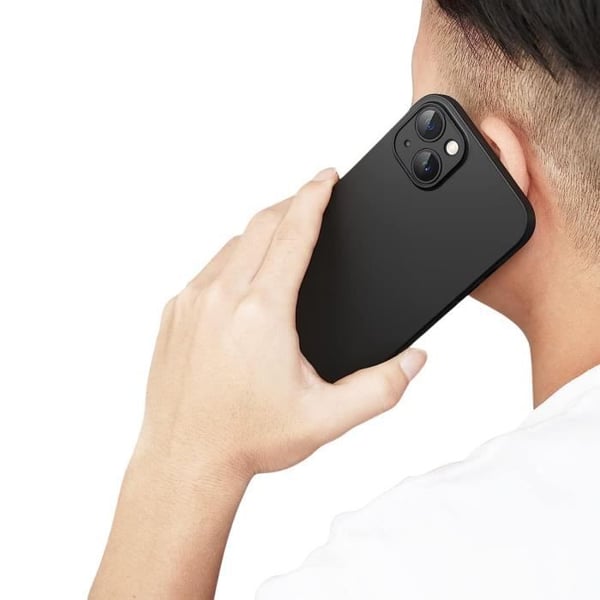 Svart skal till iPhone 15 PRO MAX - Silikongel TPU-skydd Mjukt Ultratunt Phonillico®