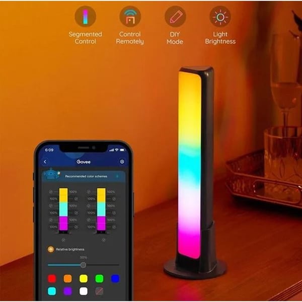Intelligent LED-panel - Govee - H6056 - Wi-Fi/Bluetooth - Färg Svart - Stämningsbelysning
