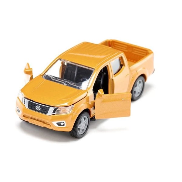 Miniatyr - SIKU - Nissan Navara - Skala 1/50 - Metallisk orange färg - Funktionella öppningar