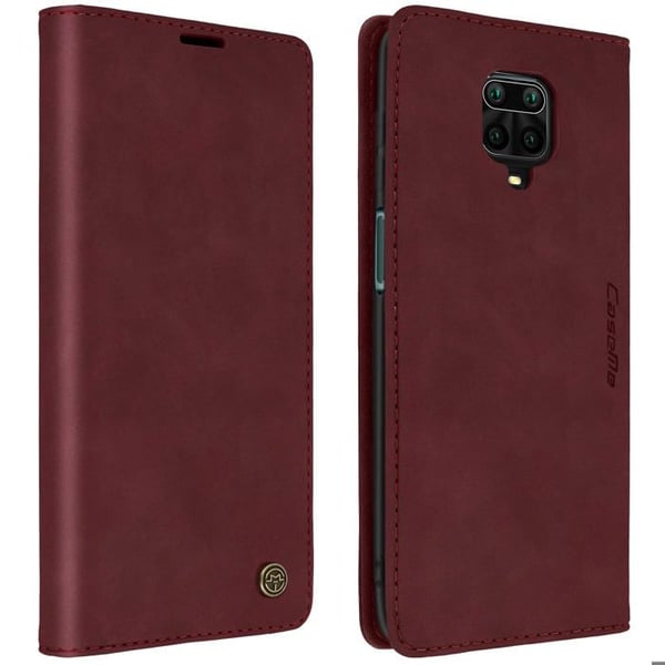Etui Redmi Note 9S/9 Pro/9 Pro Max Vintage Kortfodral Stöd CaseMe Bordeaux