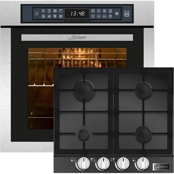 Inbyggnadsugn - Kaiser - EH 6306 R + KCG 6387 - Rostfritt stål - 79L - 15 Funktioner