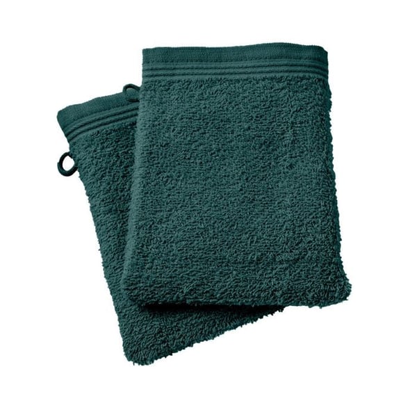 Set med 2 tvättlappar "Spa" 15 x 21 cm / 400 gr/m² - "Spa" Smaragd