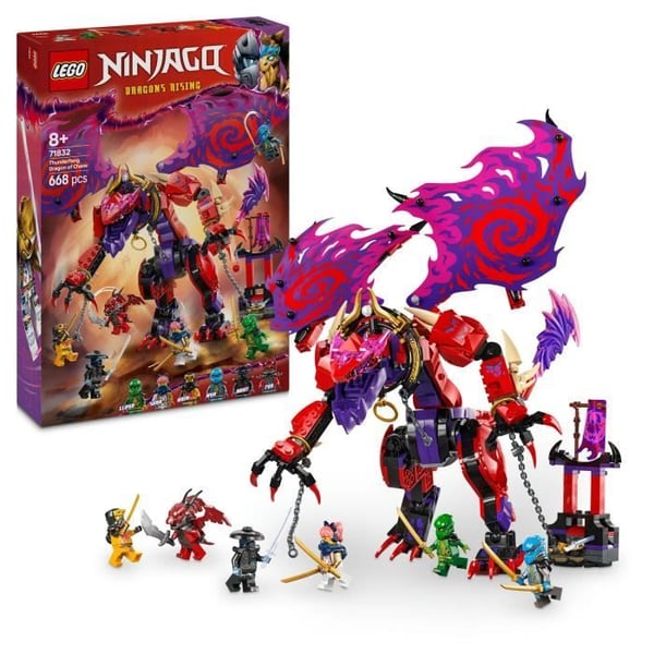 LEGO NINJAGO 71832 Croc-de-tonnerre: kaosdraken - Byggset från 8 år