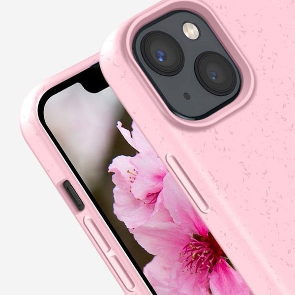 Coque - Just Green - iPhone 13 mini - Biologiskt nedbrytbar - Mjuk - Baby Pink