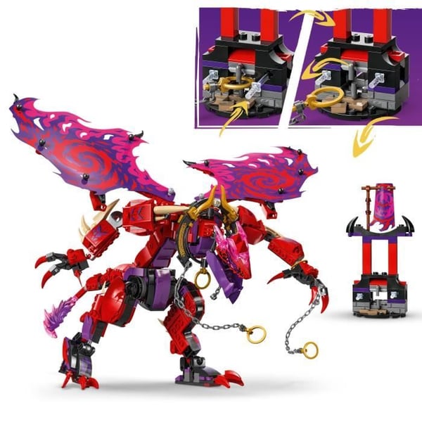 LEGO NINJAGO 71832 Croc-de-tonnerre: kaosdraken - Byggset från 8 år