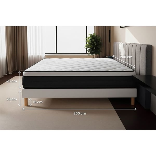 Ensemble Suite 200 x 200 cm sängram Kit Noir