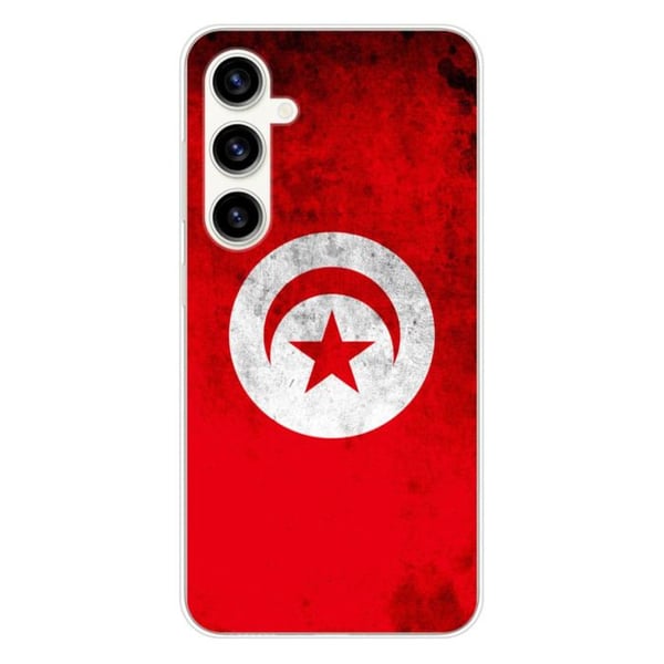 Tryckt silikonfodral som är kompatibelt med Samsung Galaxy S23 FE Tunisiens flagga