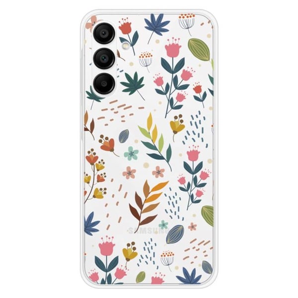Siliconfodral med tryck kompatibel med Samsung Galaxy A15 Färgglada blommor