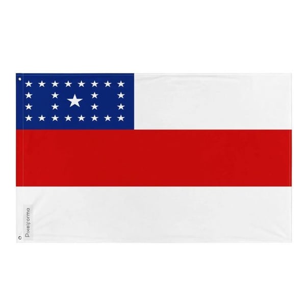 Amazonasflagga – 64 x 96 cm – Hållbar Polyester – 2 Metallöglor – Inomhus / Utomhus – Pixelforma