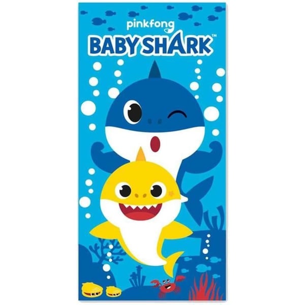 Strandhandduk - CORIEX - Babyhaj - 70 x 140 cm - Blå - Syntetisk