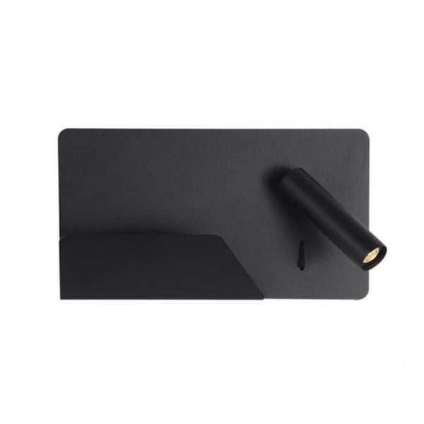 Vägglampa - LAMPE FABRIL 17176DE09 - Svart Metall - Integrerad LED - Justerbar Projektor 3W