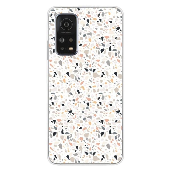 1001Coques - Silikonfodral kompatibelt med Xiaomi Mi 10T Mi 10T Pro - Terrazzo-mönster i färg - Originaldesign tryckt i Frankrike