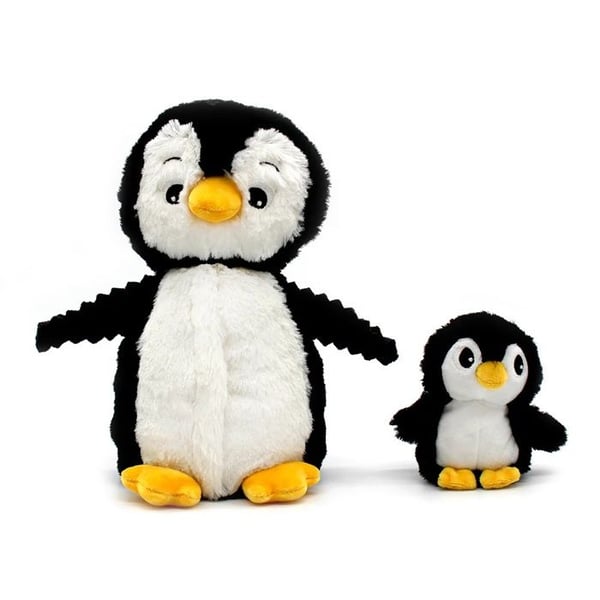 Peluche - Déglingos - Iglou - Mamma pingvin och bebis - 25 cm - Återvunnen polyester - Blandad
