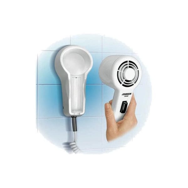 Johnson Hårtork Hotell 1000W Vit i Plast 1 Hastighet 1 Temperatur