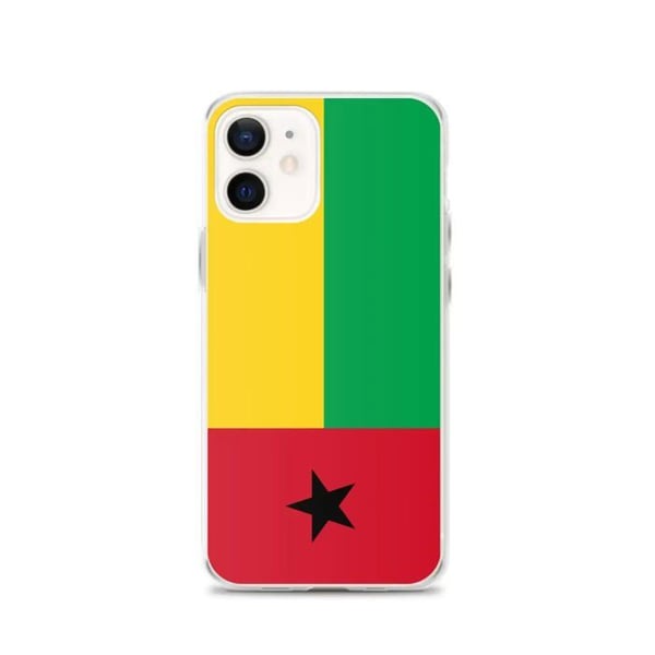 Telefonfodral - PIXELFORMA - iPhone 12 - Guinea-Bissaus flagga - Flexibelt - Stötdämpande - Silikon