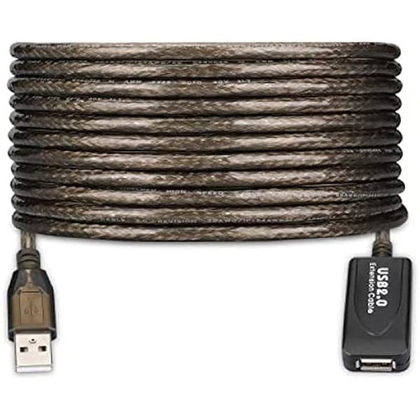 USB 2.0 förlängningskabel - Ewent - 20 meter - Svart - Universell - 480 Mbps