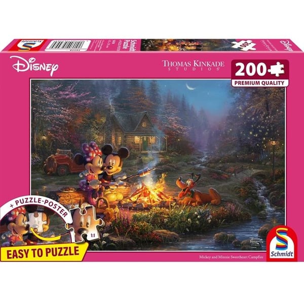 Pussel - SCHMIDT - Thomas Kinkade - Mickey och Minnie - 200 bitar - 43,2 x 29,1 cm