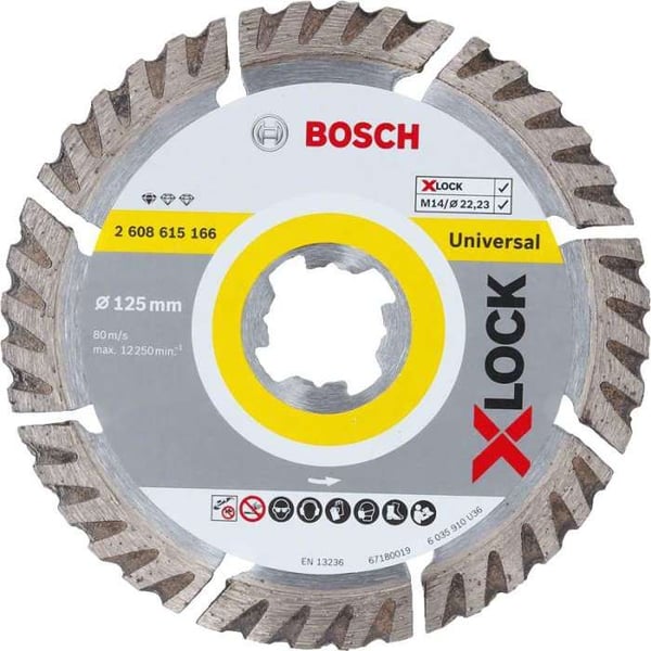 Diamantslipsskiva - BOSCH - 2608615166 - 125 x 2 mm - X-LOCK - Optimerad diamantmatris