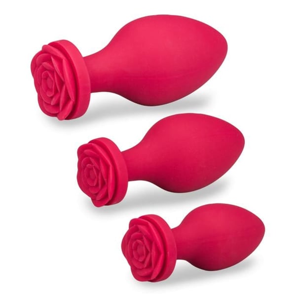 3-pack silikonpluggar Forever - Röd