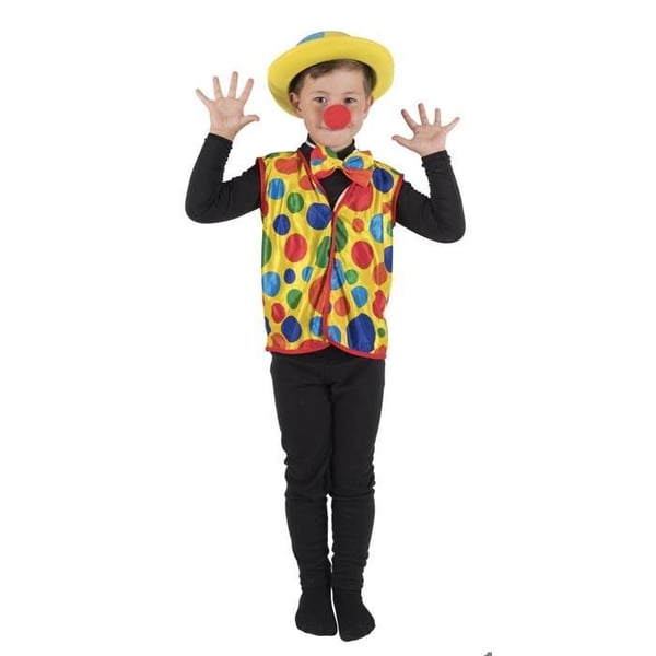 Kostym - LITEN CLOWN - Clownset - En storlek - Flerfärgad - För barn