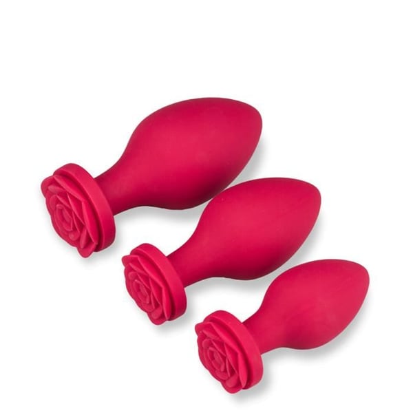 3-pack silikonpluggar Forever - Röd