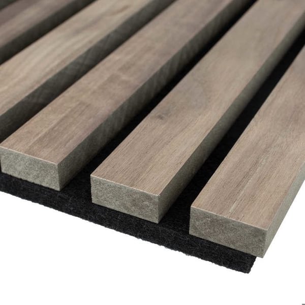 PROVISTON Akustisk väggpanel 400 x 400 mm Valnöt MDF Akustiska 3D-paneler