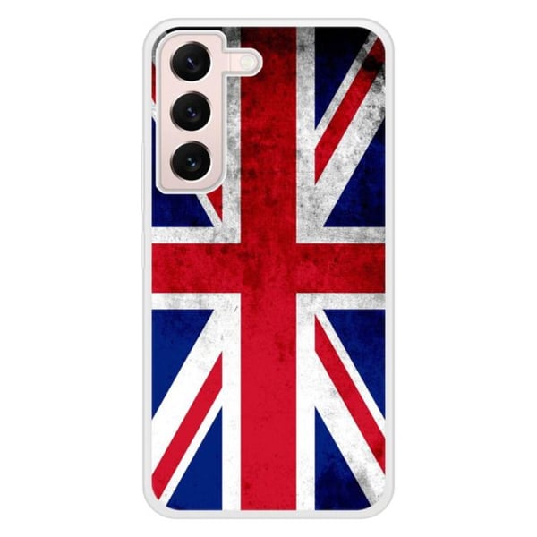 Stöttålig silikonhölje med tryck, kompatibel med Samsung Galaxy S22, England flagga