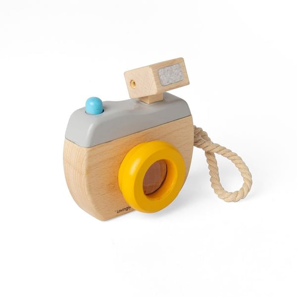 Träkameran - BIGJIGS TOYS - Bigjigs-modellen - Rollleksak - Flerfärgad - 18 månader och uppåt