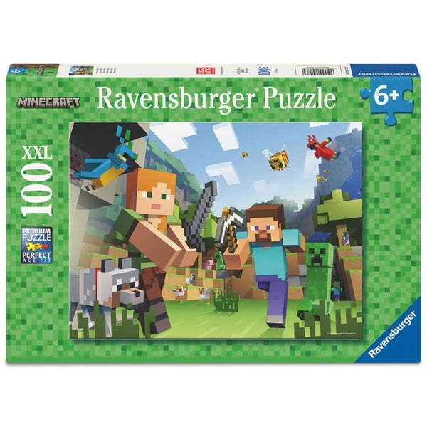 Pussel - RAVENSBURGER - Minecraft - 100 bitar - Flerfärgad - För hela familjen