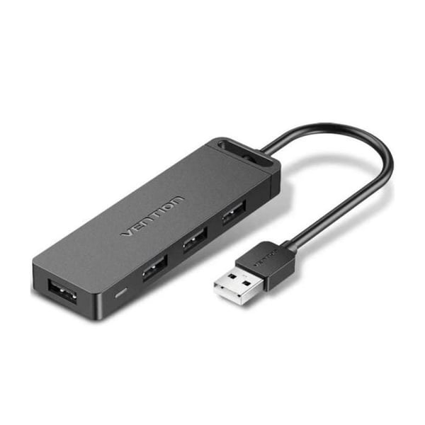 USB-hubb 2.0 - VENTION - CHMHB - 4 portar USB 2.0 - Strömförsörjning 5V/2A (Micro-USB) - Plug and Play