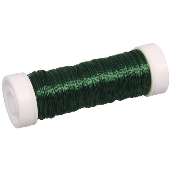 Fil bijoux för att virka, 0,30 mm spole 50 m, mörkgrön