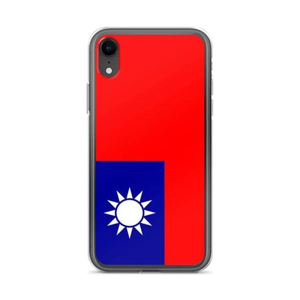Mobilskal – Taiwanflagga – Kompatibel med iPhone XR – Mjukt fodral – Slitstarkt och stötbeständigt - Silikon - Pixelforma
