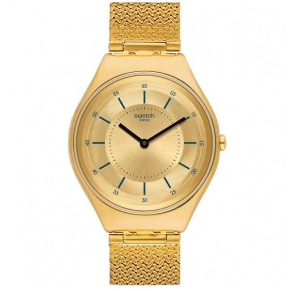 Klocka - Swatch - Skindoro - 38mm - Rostfritt stål - Kvarts - Guld