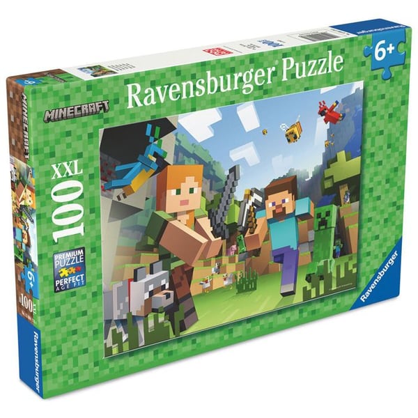 Pussel - RAVENSBURGER - Minecraft - 100 bitar - Flerfärgad - För hela familjen