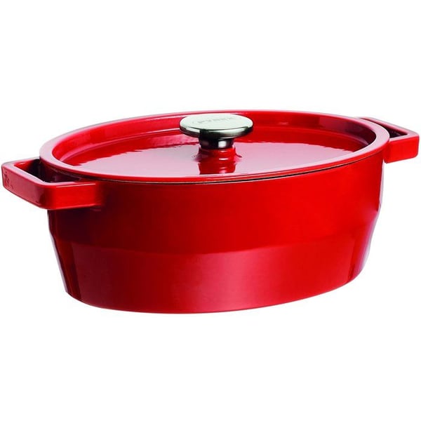 Oval cocotte - PYREX - Slow Cook - 33 cm - Röd