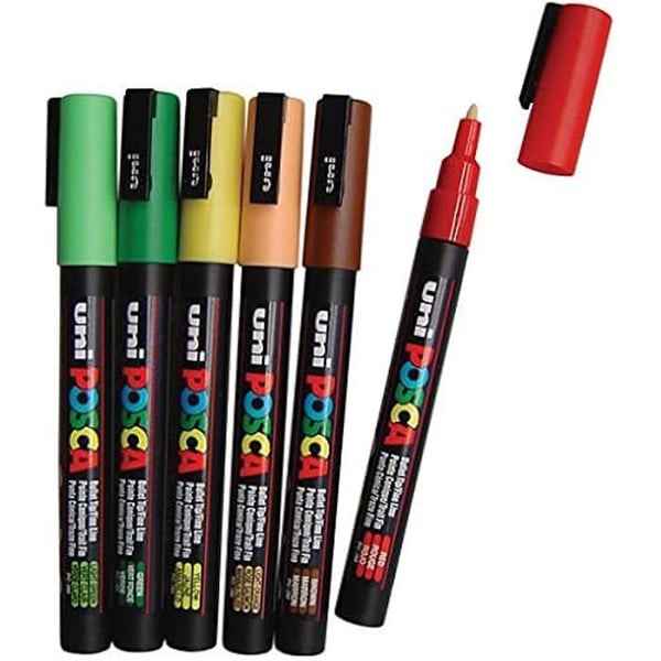 Målarpennor - UNI-BALL - Set PC 3M GSWB - Opaque - Återfyllningsbara