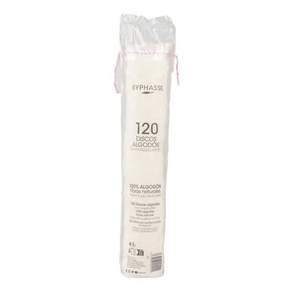 Demaquilleringsskivor - BYPHASSE - Duo 120 - Dubbelansiktad - 100% bomull - Blandad