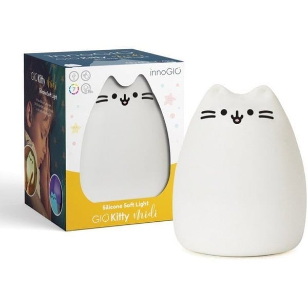Nattlampa - INNOGIO - KITTY - 0,3 W - Autonomi 15 h - Silikon - RGB