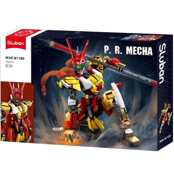 Byggklossar - SLUBAN - Robot PR Mecha Cyber Goku - 755 bitar - Röd - Från 8 år