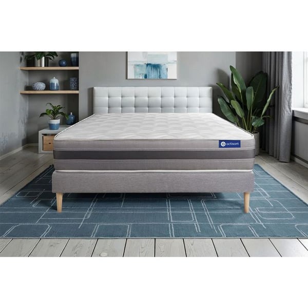Sängset Madrass Sängbotten 140x200 cm - Grå Sängbotten (i kit) - Actiflex Relax