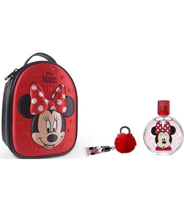 Set med parfym barn - Minnie Mouse - Eau de Toilette 100 ml - Läppglans - Necessär