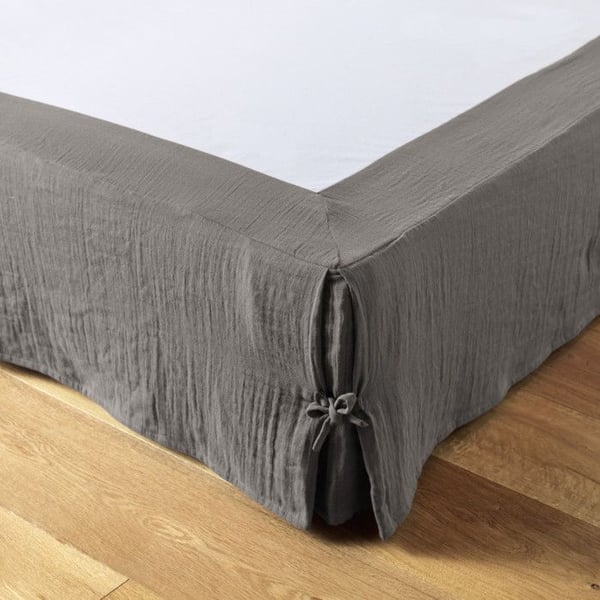 "Gaïa" sängkjol i alla storlekar "Cotton Gauze" - Gaïa Granit - 140 x 190 cm