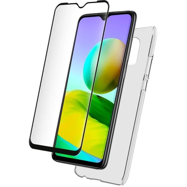 Pack - Bigben - Xiaomi Redmi A1 - Transparent Skal - Härdat Glas - Rep-resistant